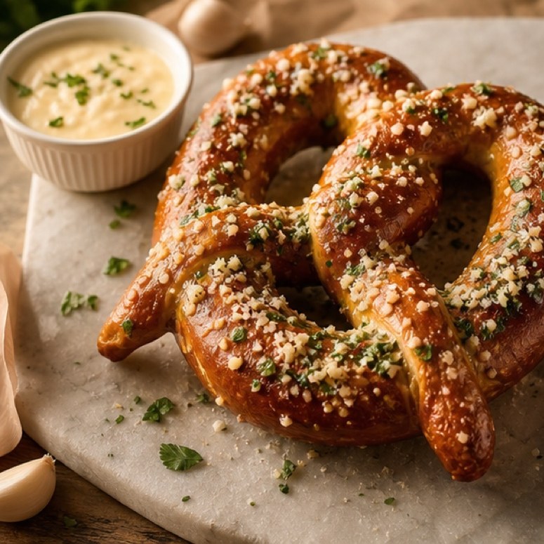 Garlic Parm at Pretzel Palace
